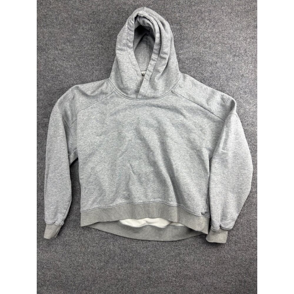 LBLC The Label Pullover Hoodie‎ Women's Small Gray Raglan Cropped Sweatshirt